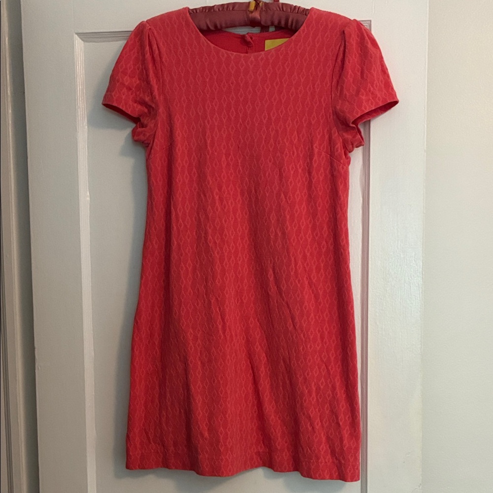 Maeve cap sleeve coral shift